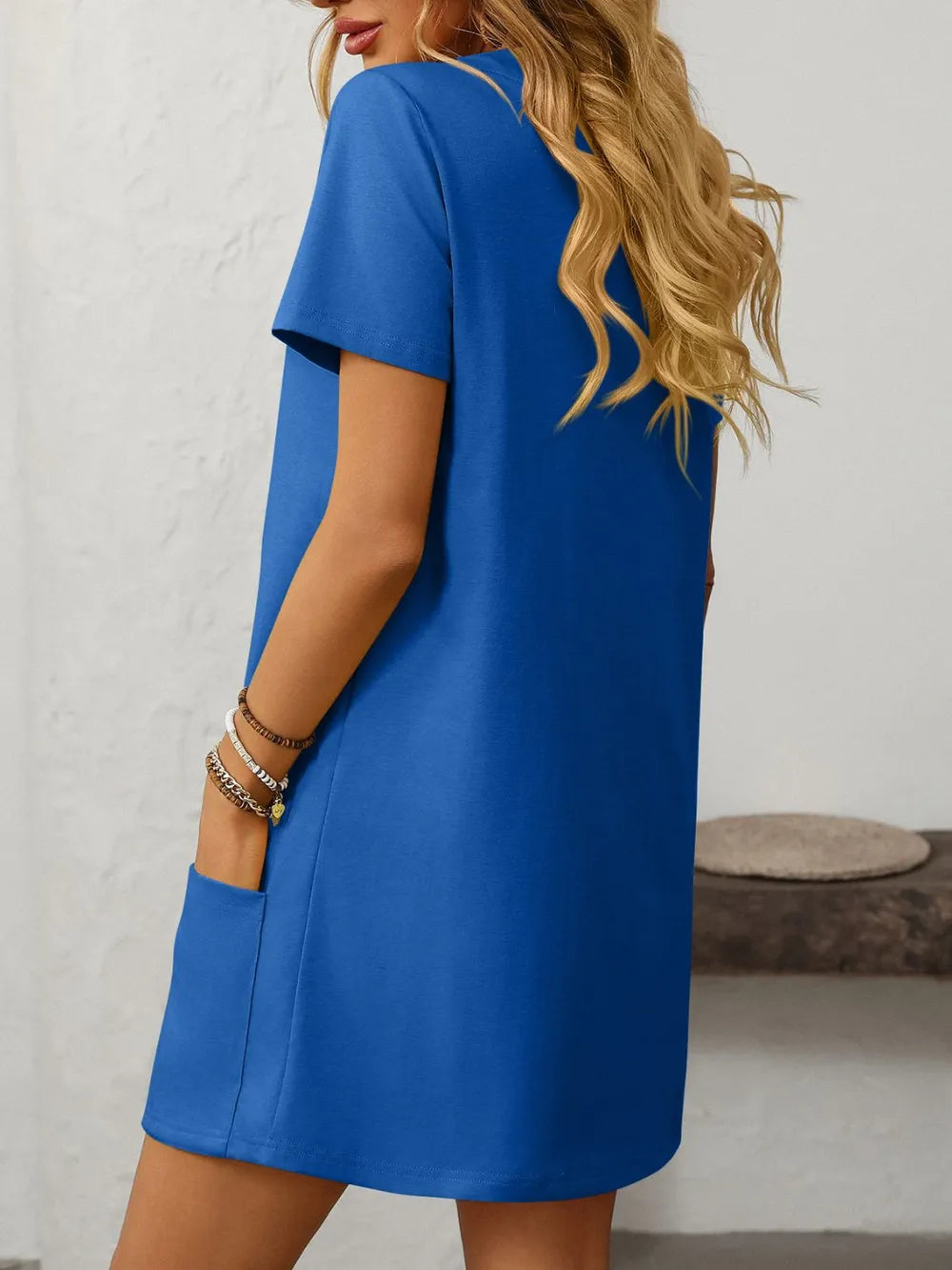 Mandy Square Neck Short Sleeve Mini Dress - alternate view 10