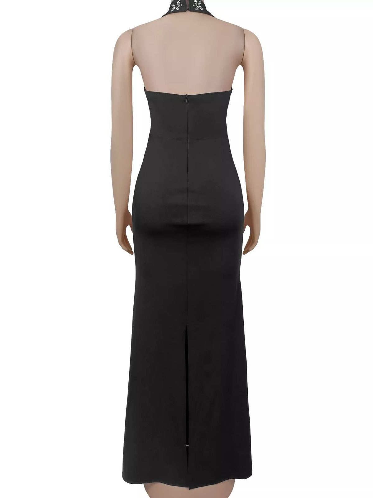 Floral Halter Neck Sleeveless Maxi Dress - alternate view 10