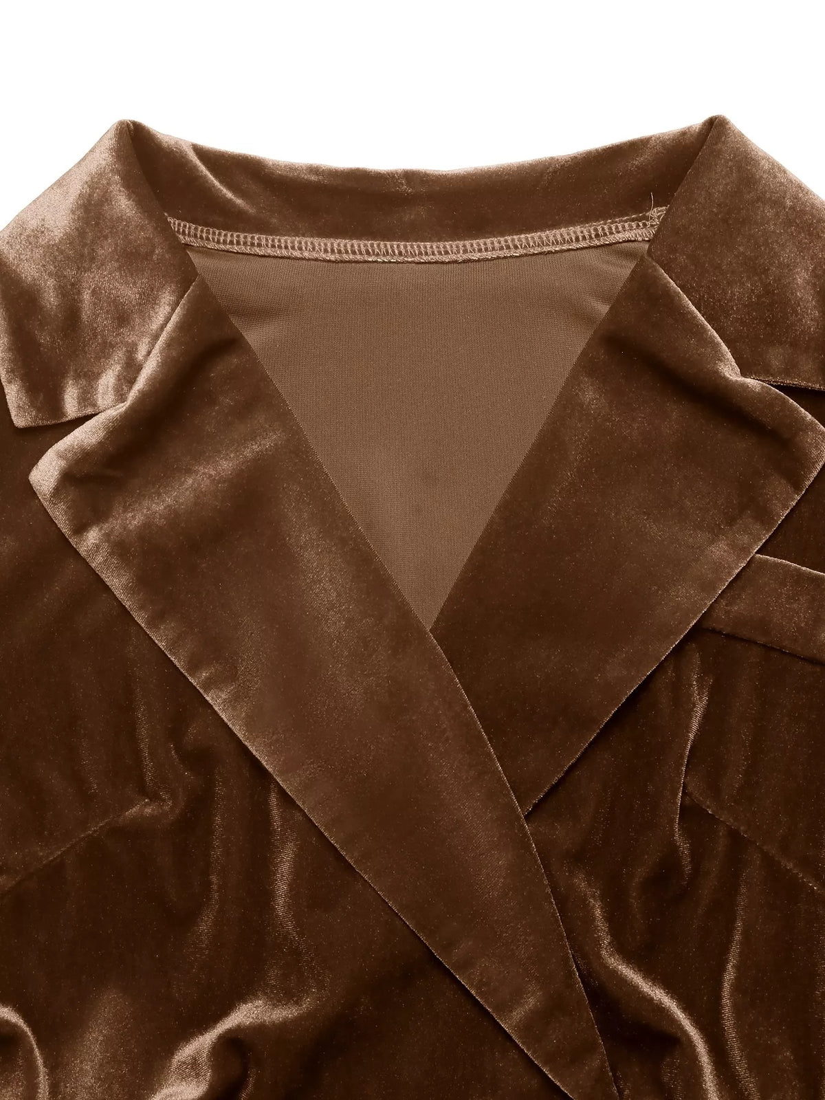 Velvet Pleated Midi Blazer Dress - alternate view 9