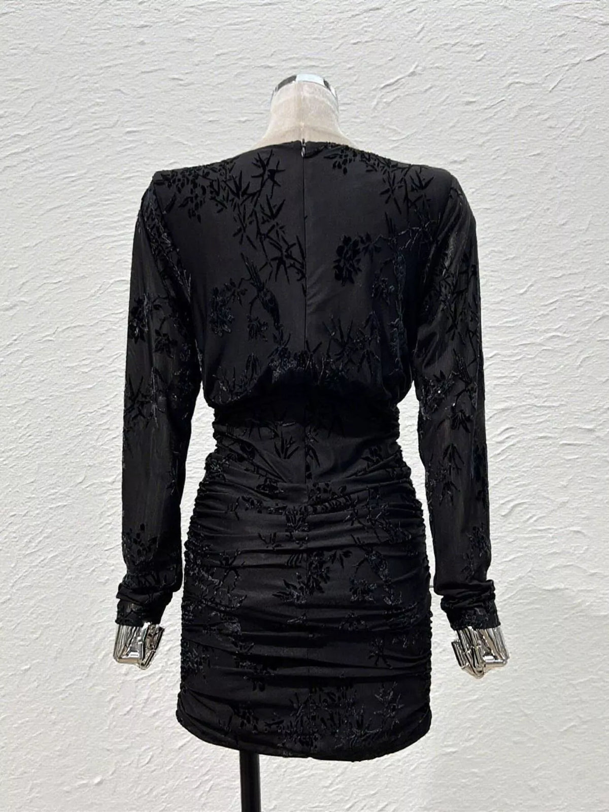 Ruched Long Sleeve Mini Dress - alternate view 7