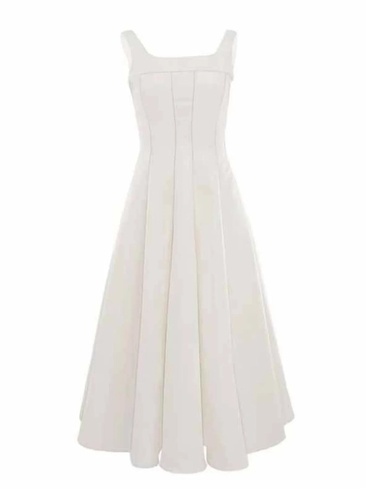 A-Line Silhouette Midi Sleeveless Dress - alternate view 3