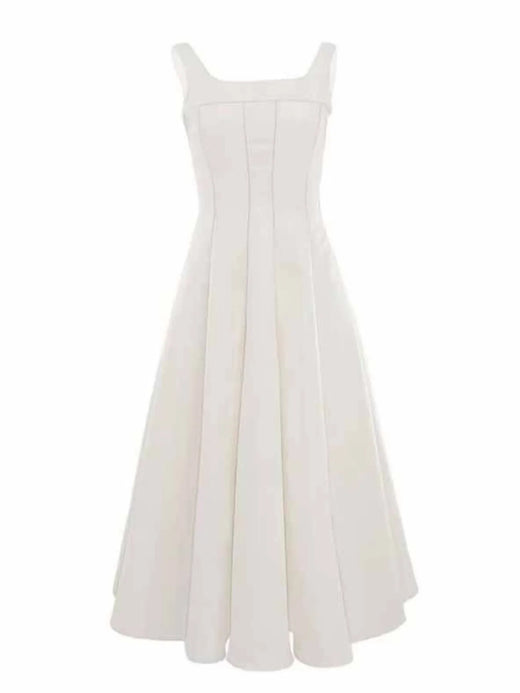 A-Line Silhouette Midi Sleeveless Dress - alternate view 3