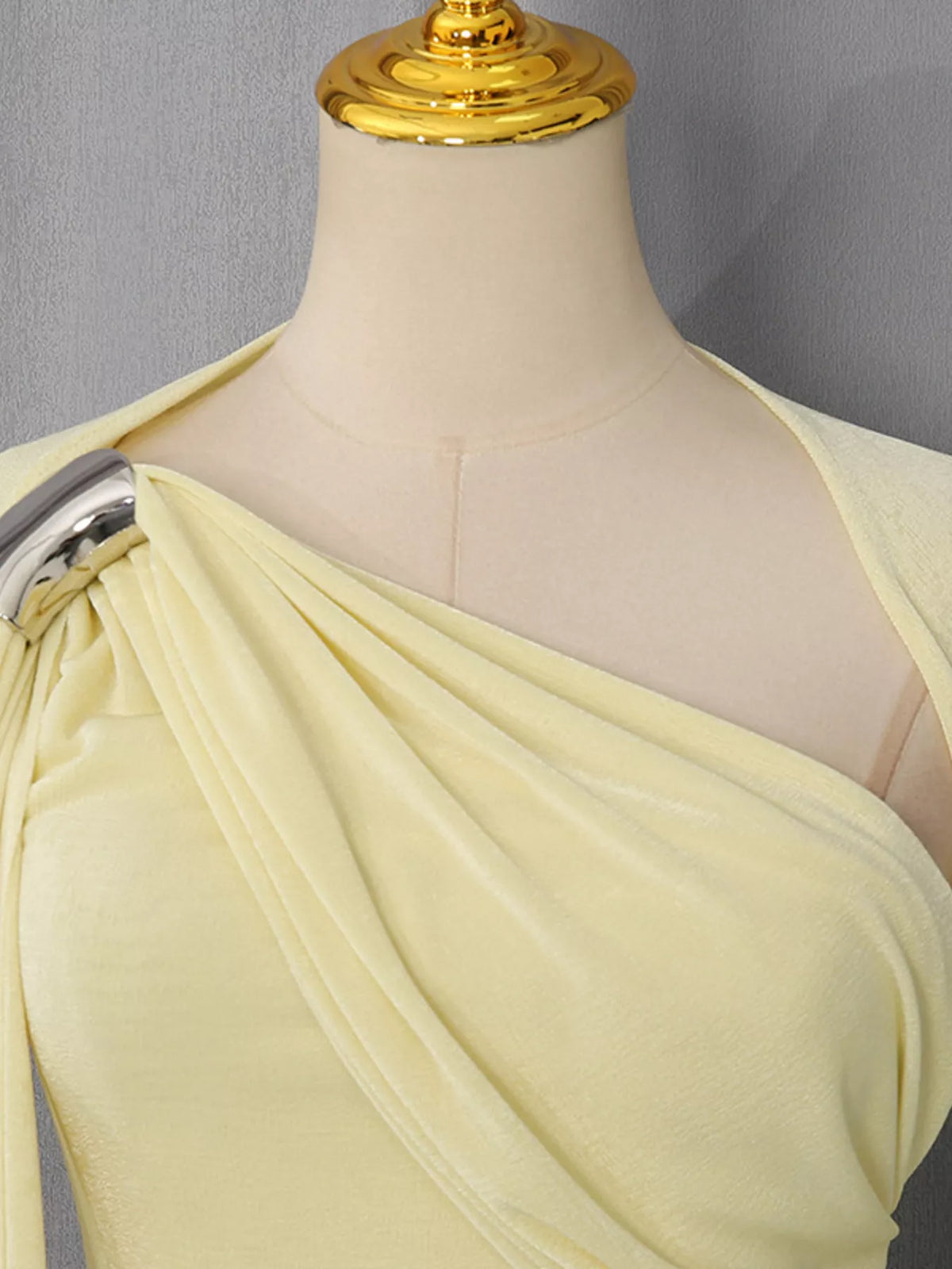 One-Shoulder Draped Maxi Dress - alternate view 11