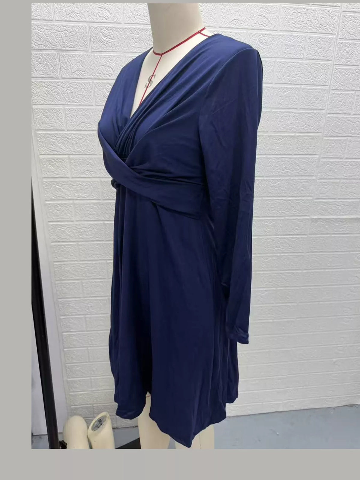Full Size Ruched Front Midi Dress Plus Size - alternate view 14