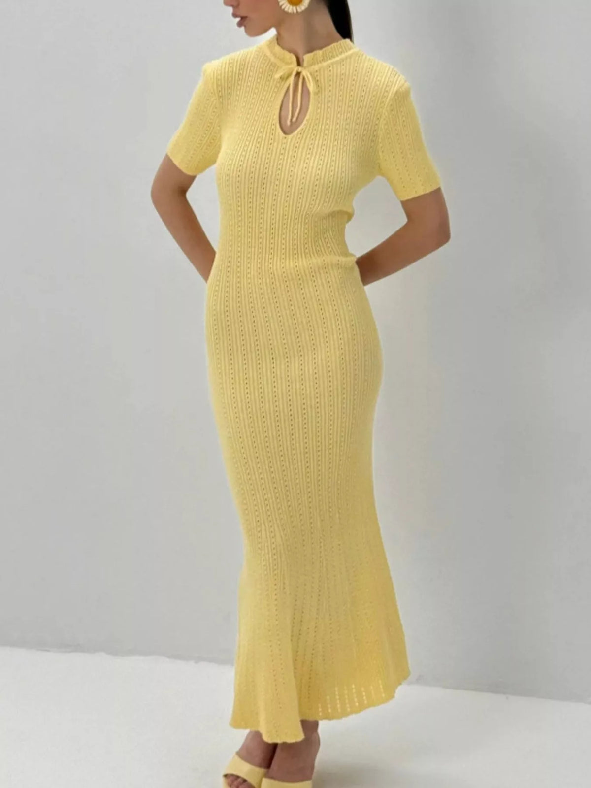Short Sleeve Knitted Mermaid Dress - alternate view 12