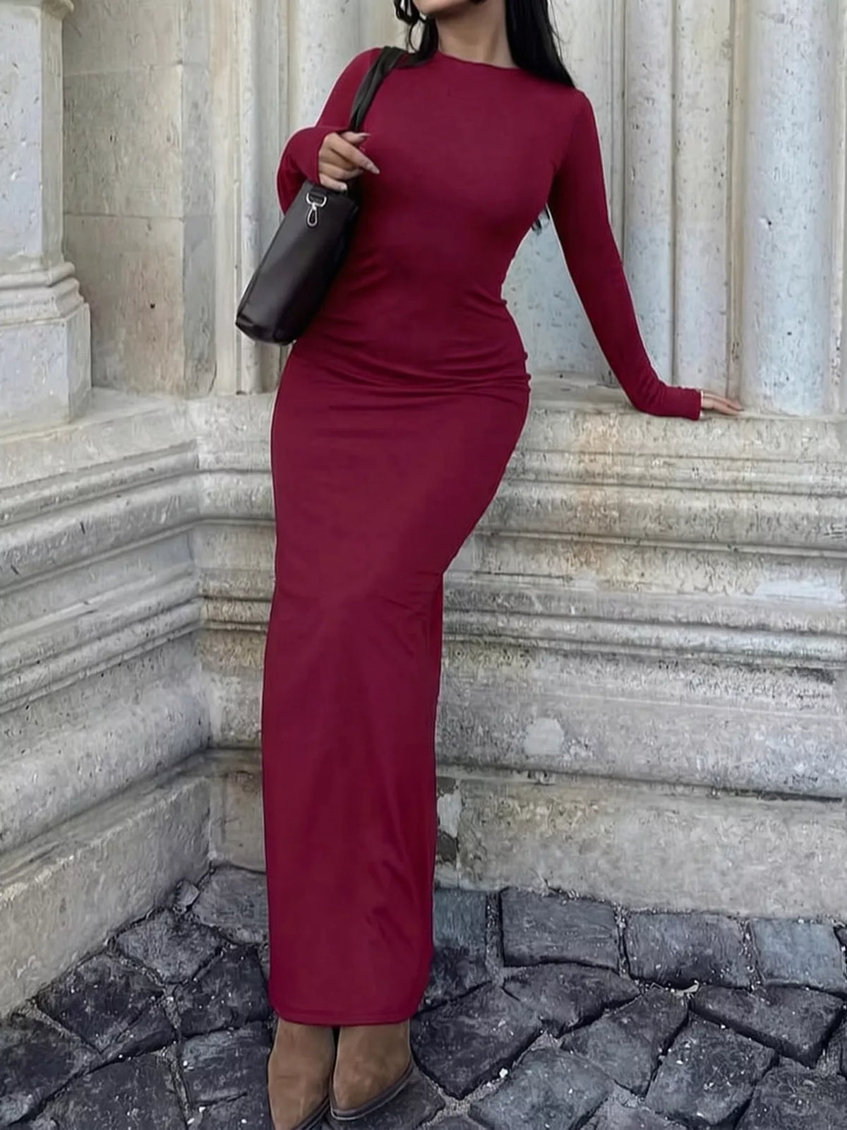 Long-Sleeve Bodycon Maxi Dress - alternate view 2