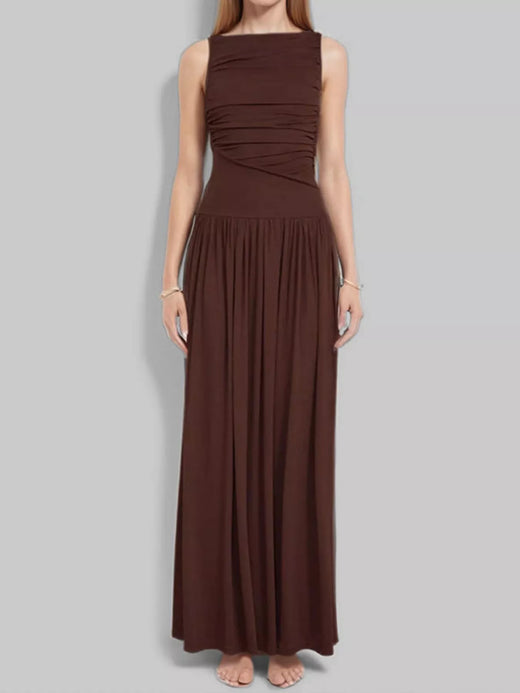 Ruched Sleeveless Maxi Dress - alternate view 5