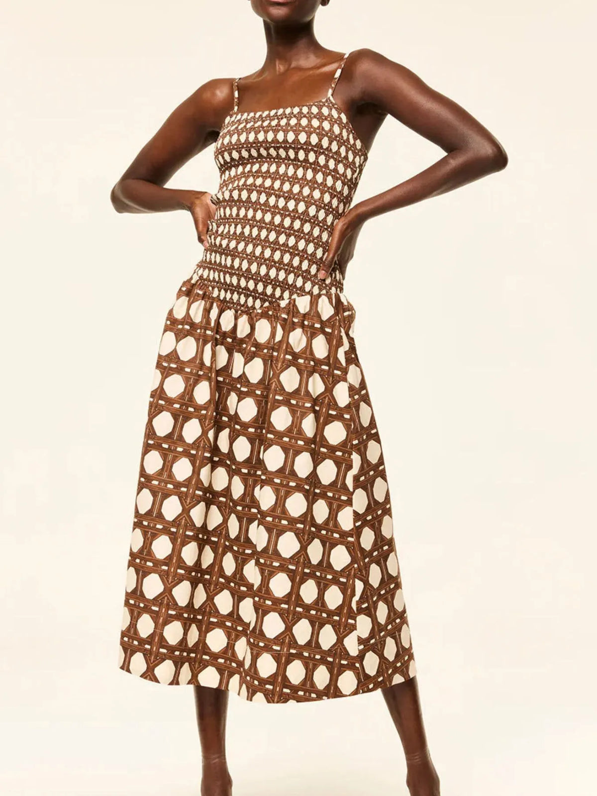 Geometric Pattern Cami Midi Dress - alternate view 2