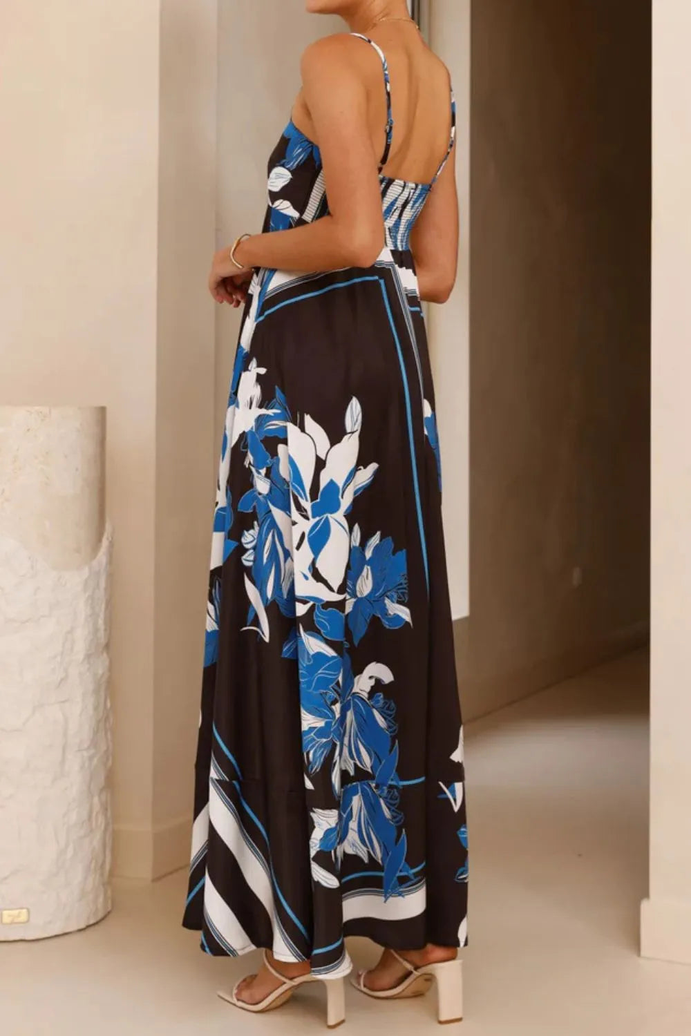 Printed Square Neck Cami Maxi Dress - alternate view 4