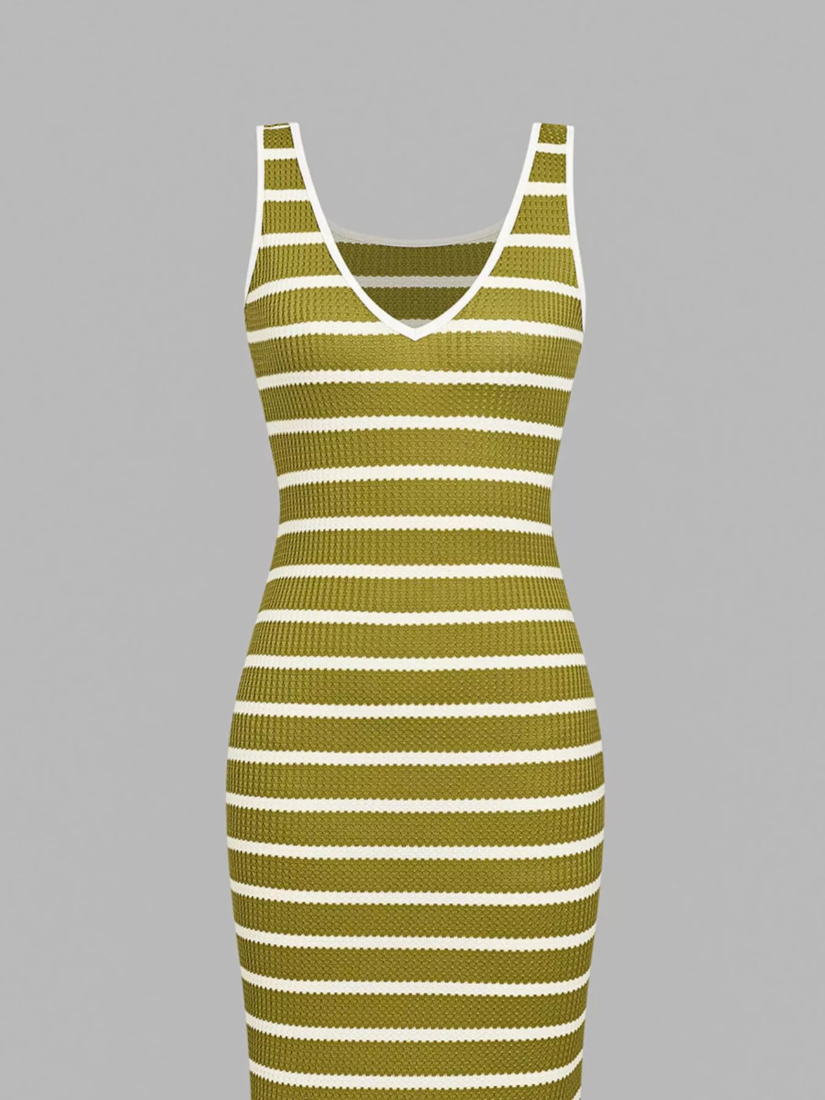 Striped Bodycon Knit Midi Dress - alternate view 13
