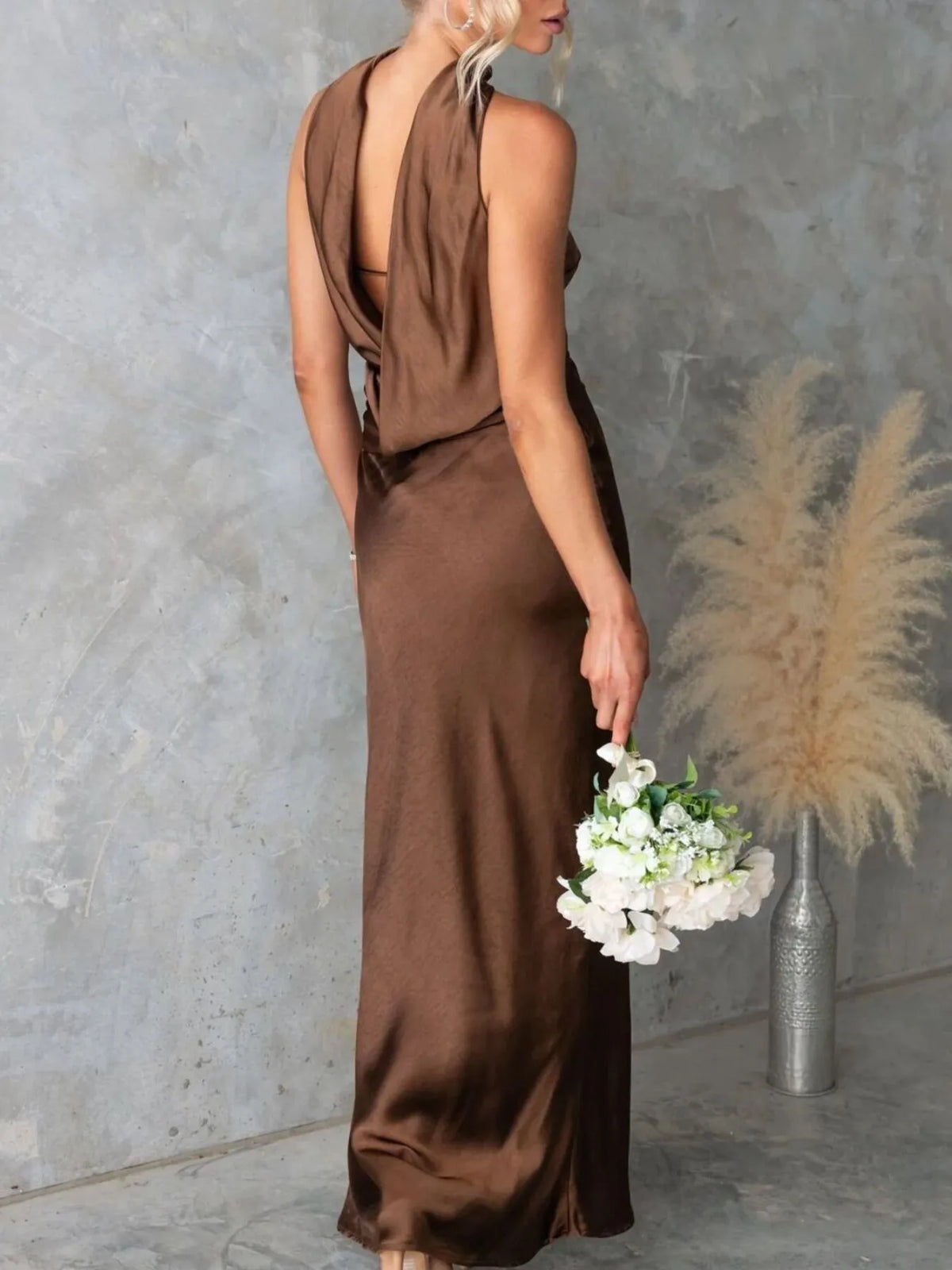 Satin Tube Maxi Dress - alternate view 11