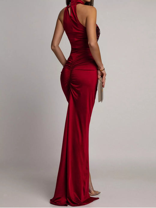 Sequin High Slit Sleeveless Maxi Dress - alternate view 2