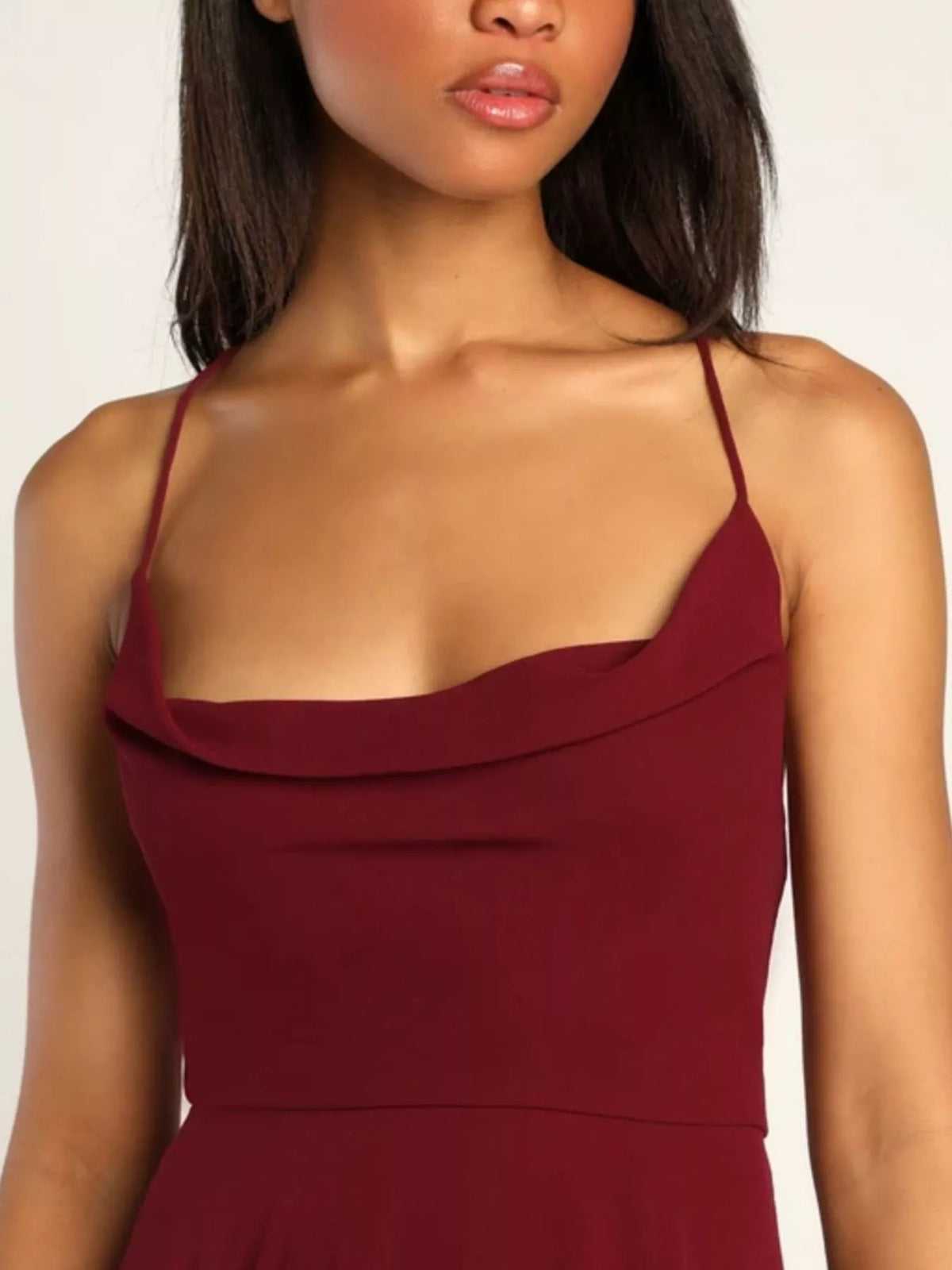 Slit Cowl Neck Maxi Dress - alternate view 6