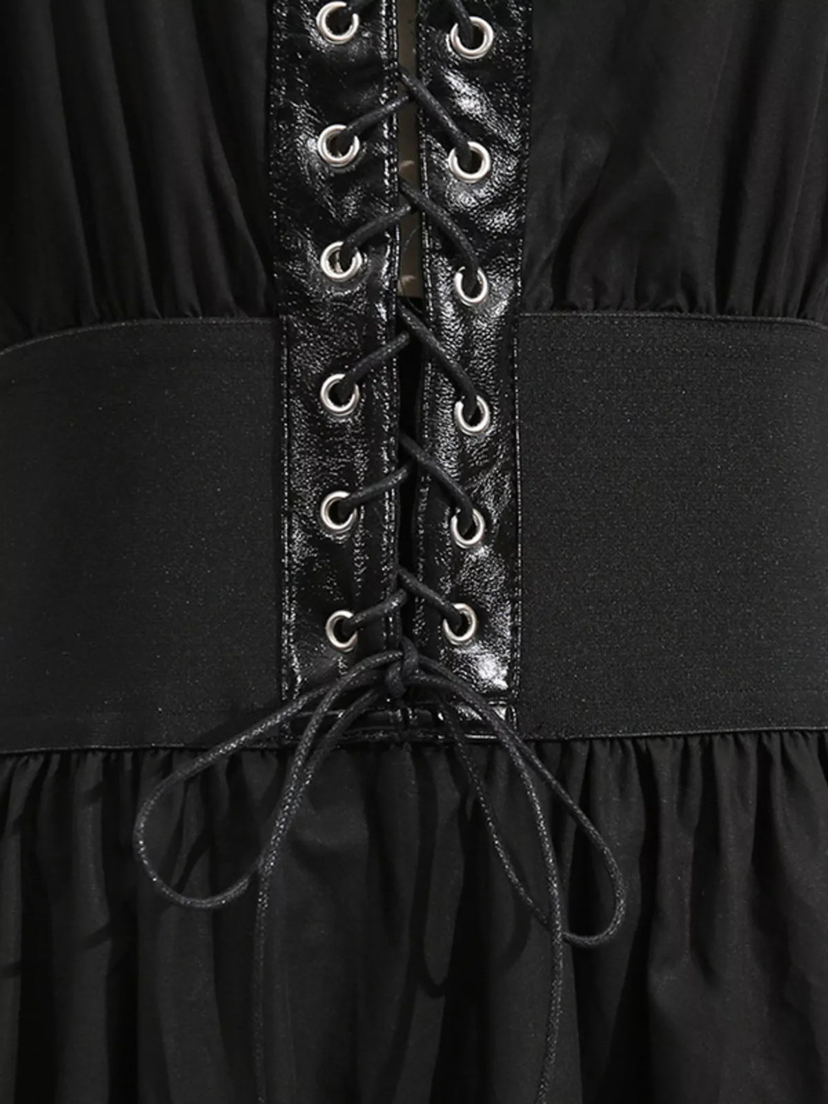 Lace-Up Corset Sleeveless Midi Dress - alternate view 6