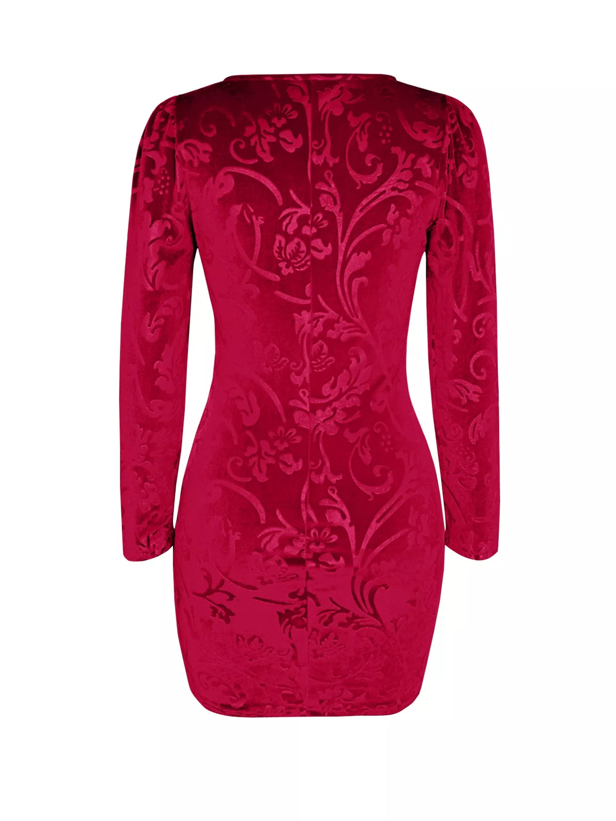 Velvet Floral Bodycon Mini Dress - alternate view 6