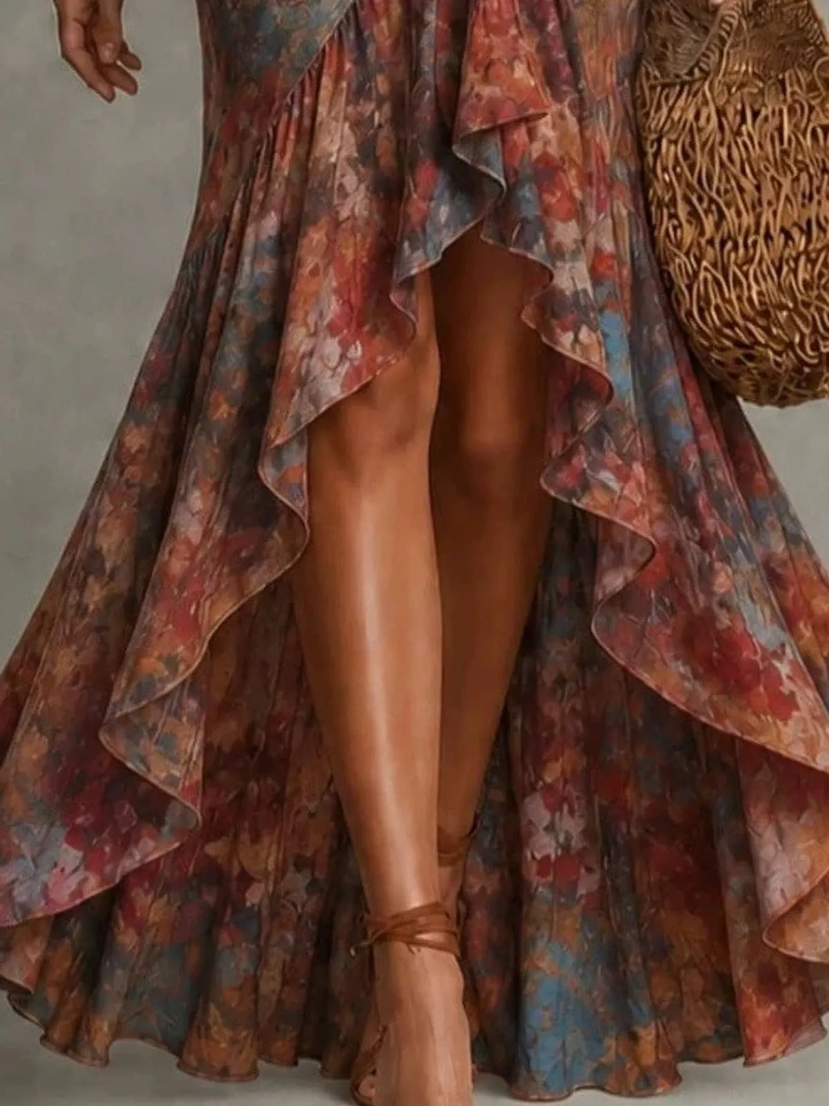 High-Low Ruffled Maxi Dress - alternate view 15