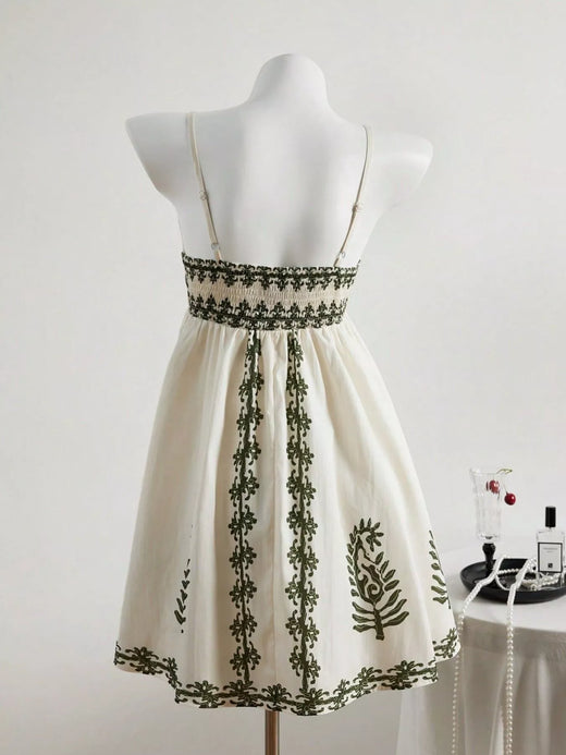V-Neck Spaghetti Strap Mini Dress - alternate view 5