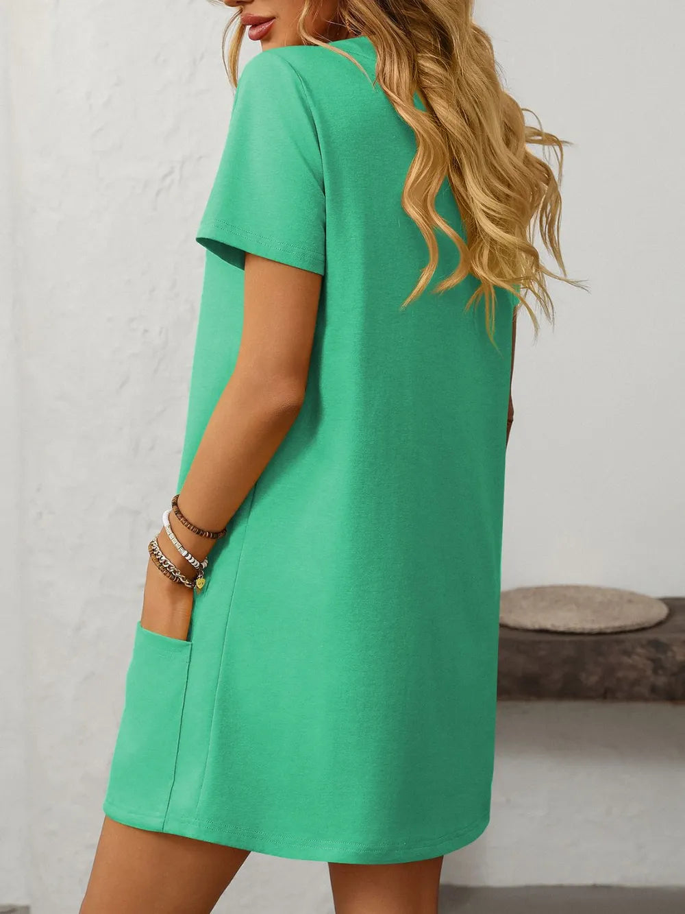Mandy Square Neck Short Sleeve Mini Dress - alternate view 26