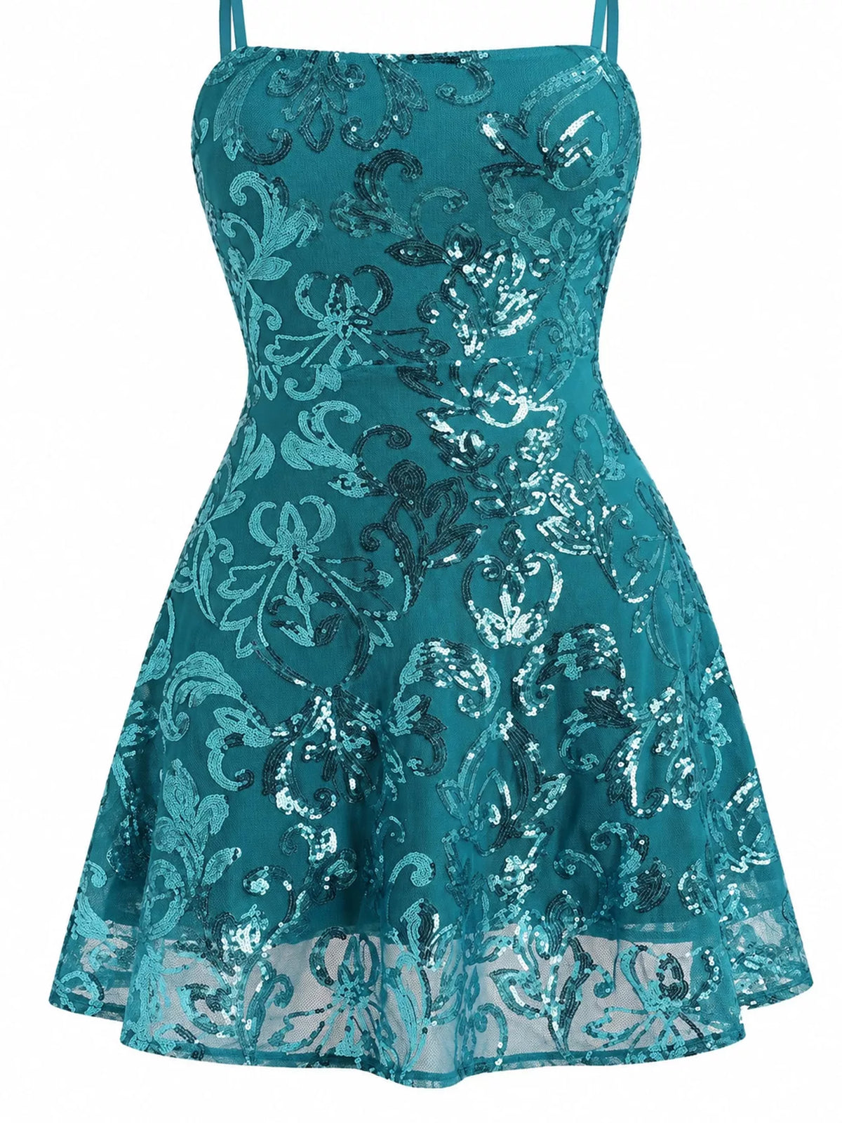 Sequin Square Neck Mini Dress - alternate view 30