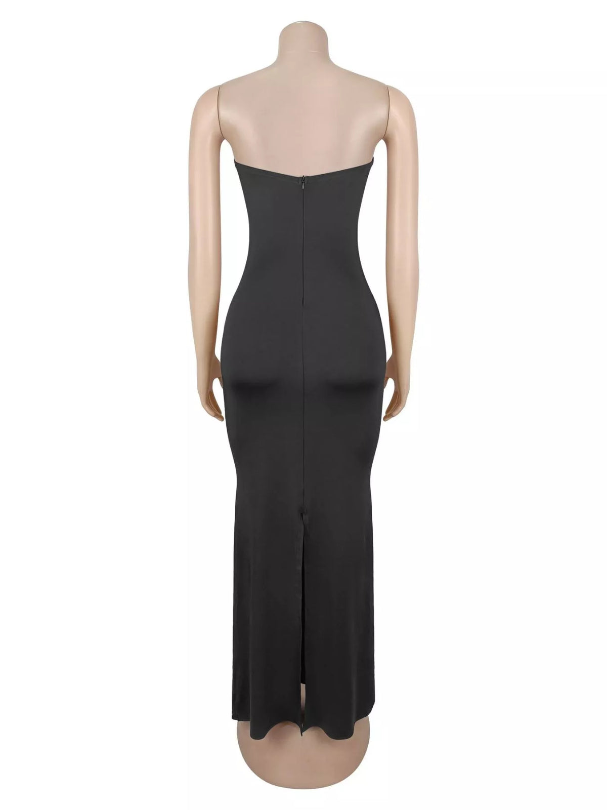Rhinestone Slit Back Tube Maxi Dress - alternate view 9