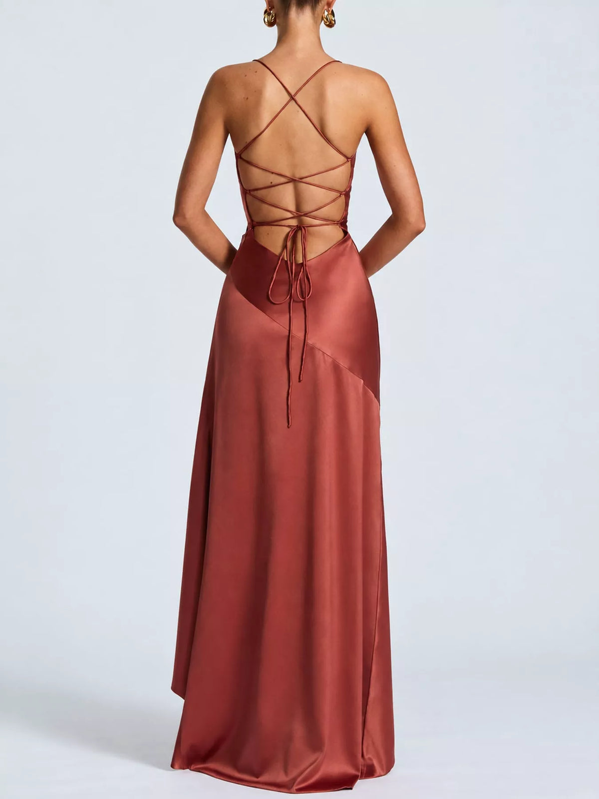 High-Low Ruffle Hem Evening Dress - alternate view 30