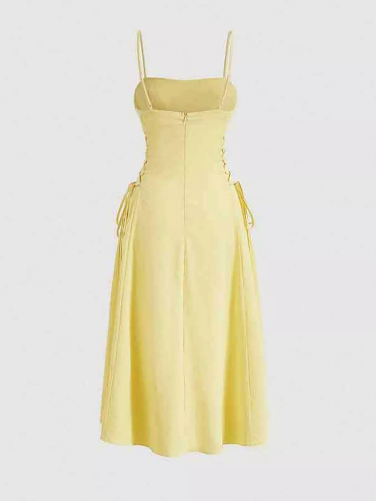 Lace-Up Side A-Line Cami Dress - alternate view 4