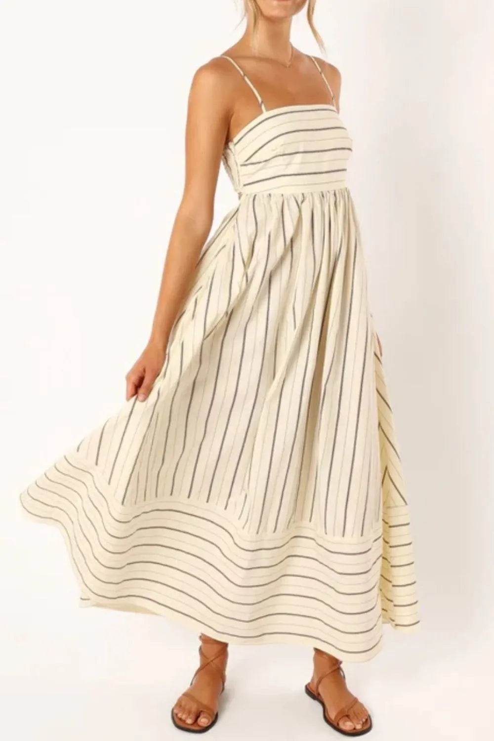 Striped Square Neck Cami Dress - alternate view 14