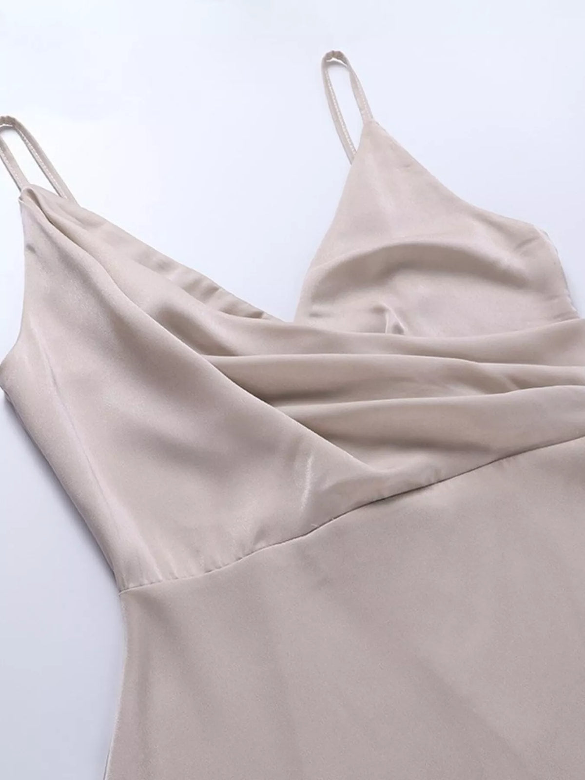Ruched Slit Spaghetti Strap Dress - alternate view 6