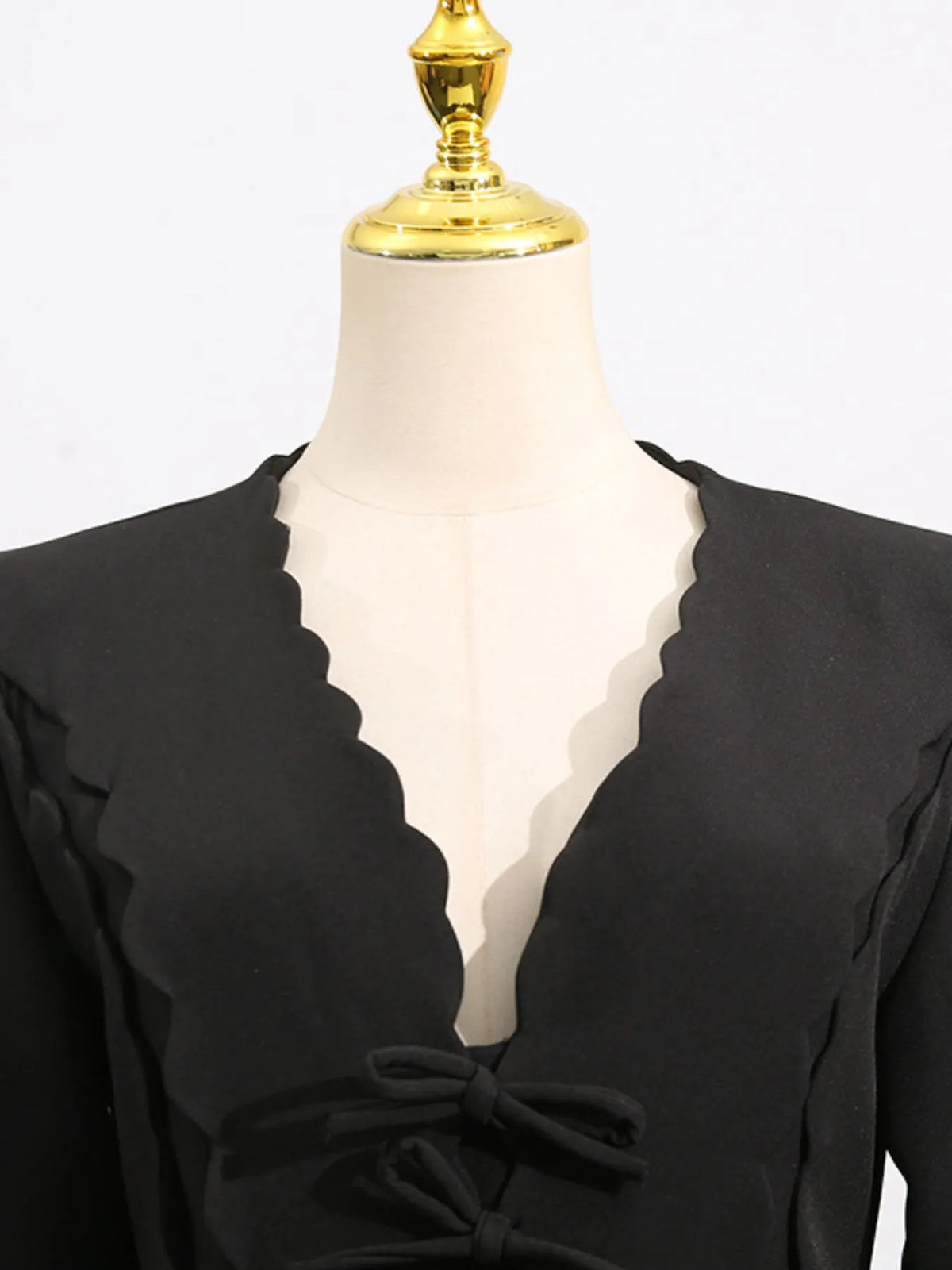 Long Sleeve Bow Front Midi Dress - alternate view 16