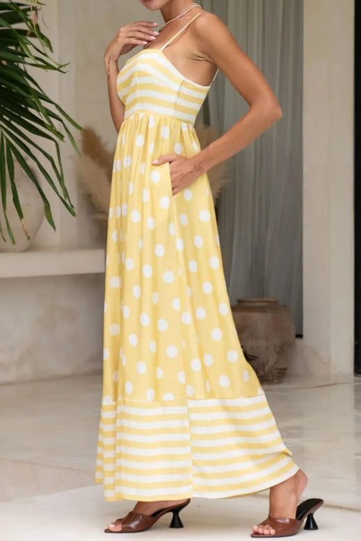 Polka Dot Square Neck Cami Dress - alternate view 2