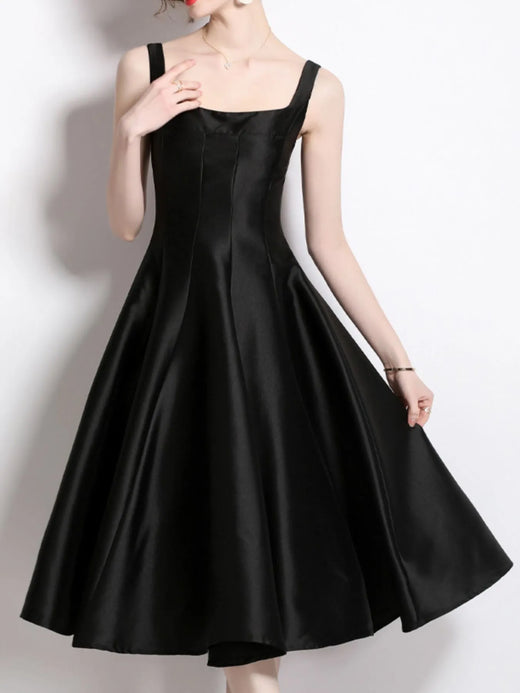 A-Line Silhouette Midi Sleeveless Dress - alternate view 5
