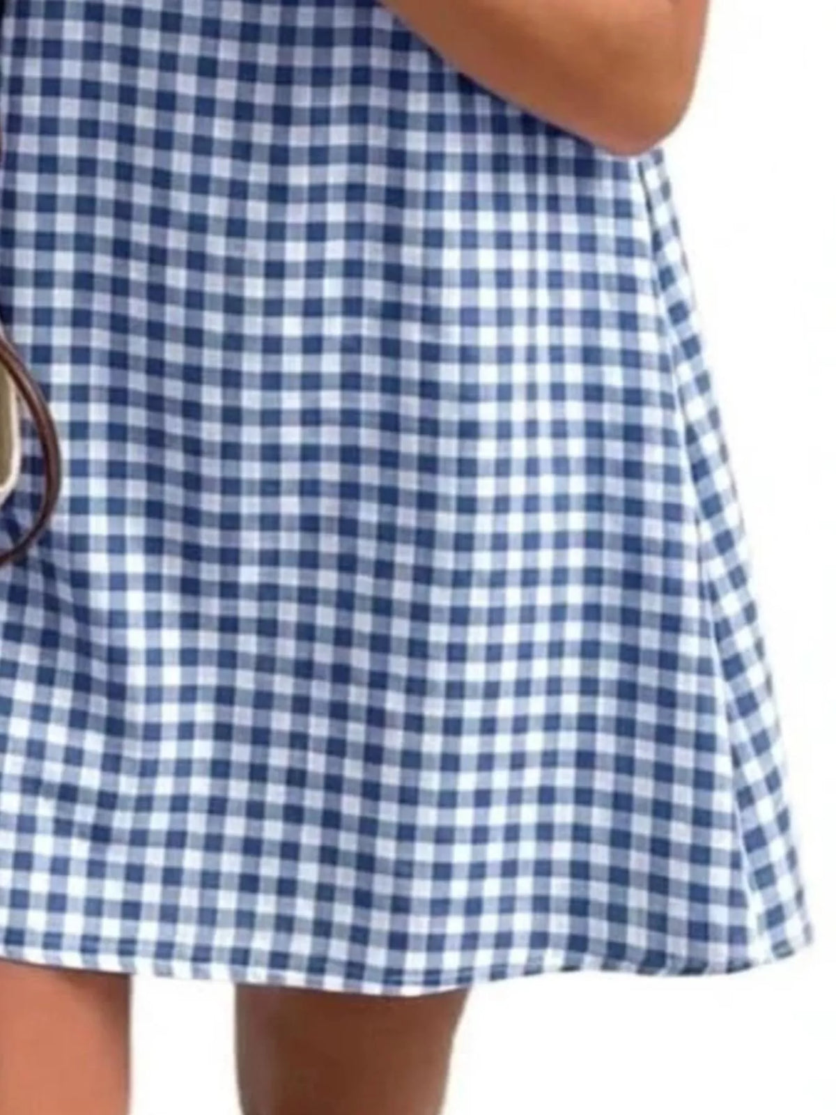 Gingham Sleeveless A-Line Mini Dress - alternate view 8