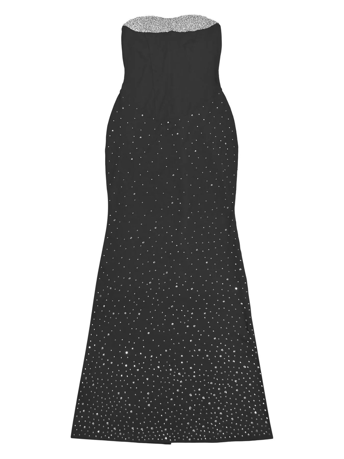 Rhinestone Slit Back Tube Maxi Dress - alternate view 10