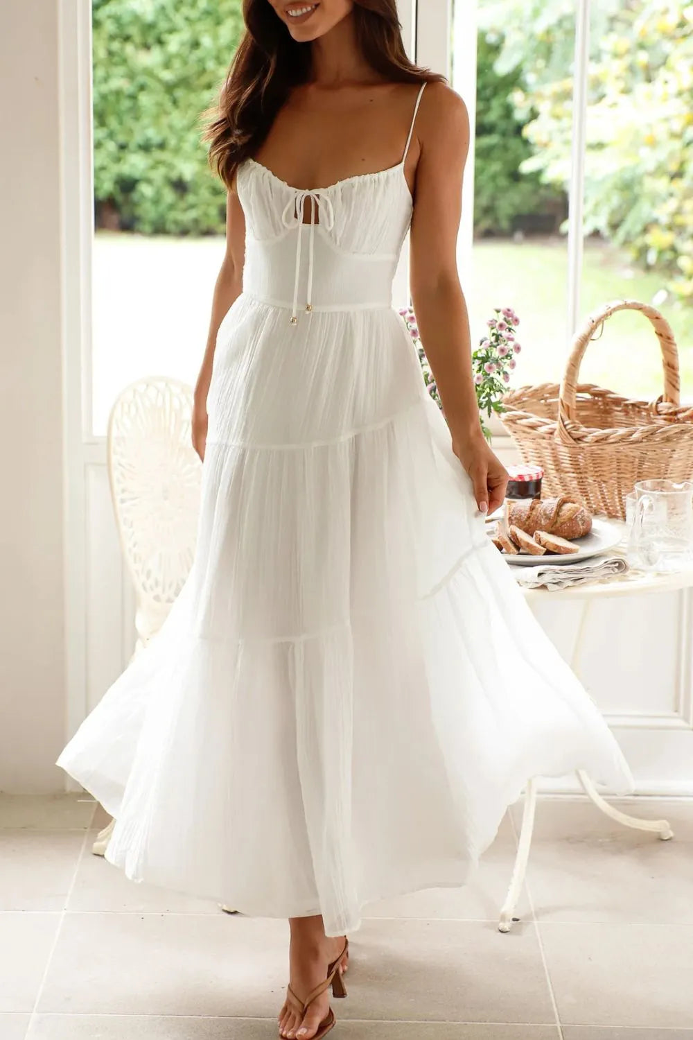 Ruched Smocked Back Cami Dress - alternate view 2