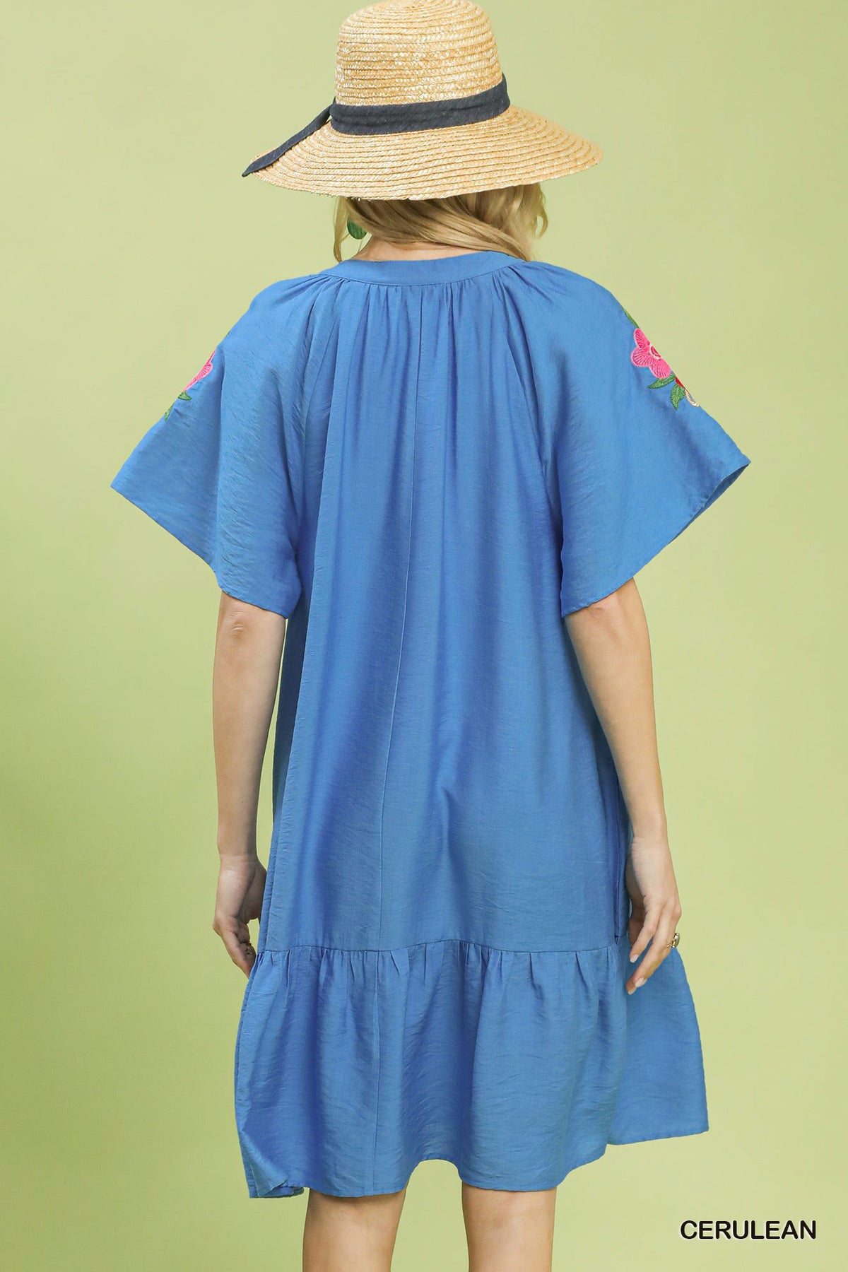 Embroidered Shoulder Dress - alternate view 4