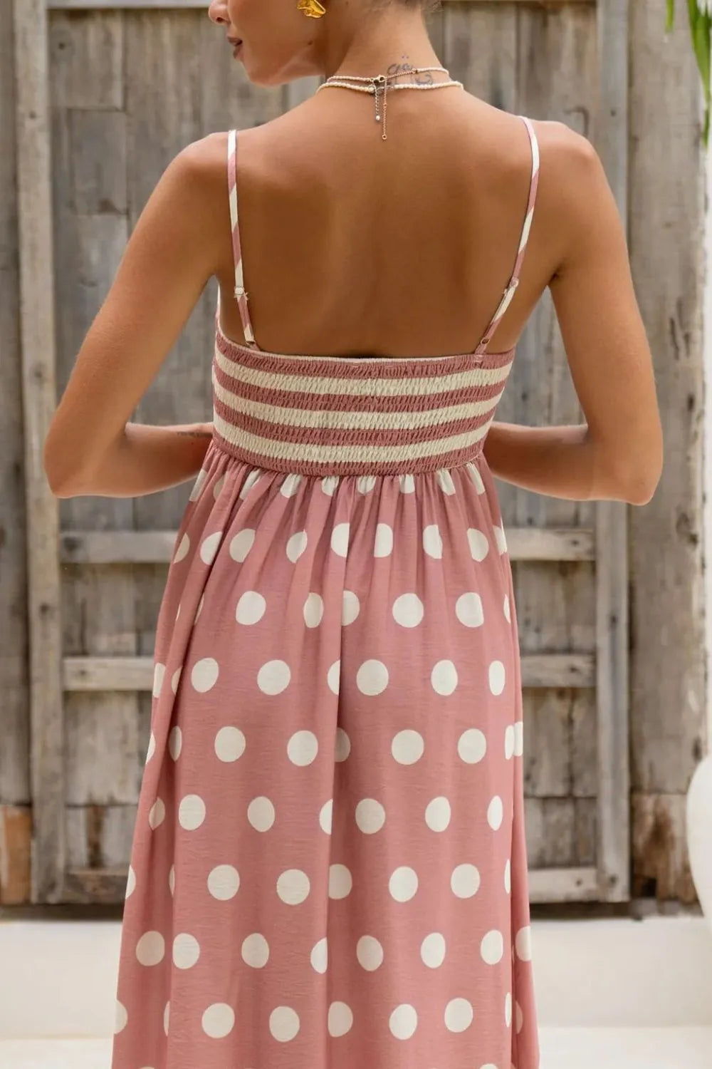 Polka Dot Square Neck Cami Dress - alternate view 10