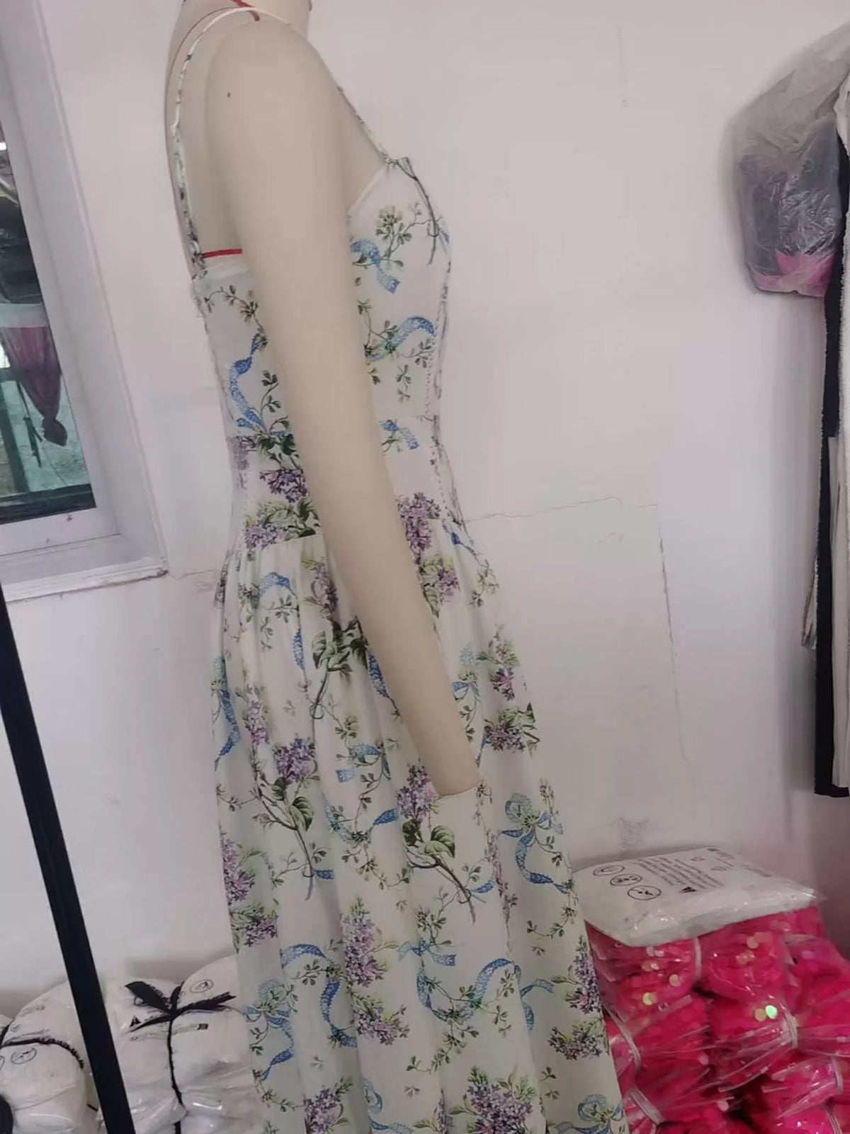 Floral Spaghetti Straps Midi Dress - alternate view 30