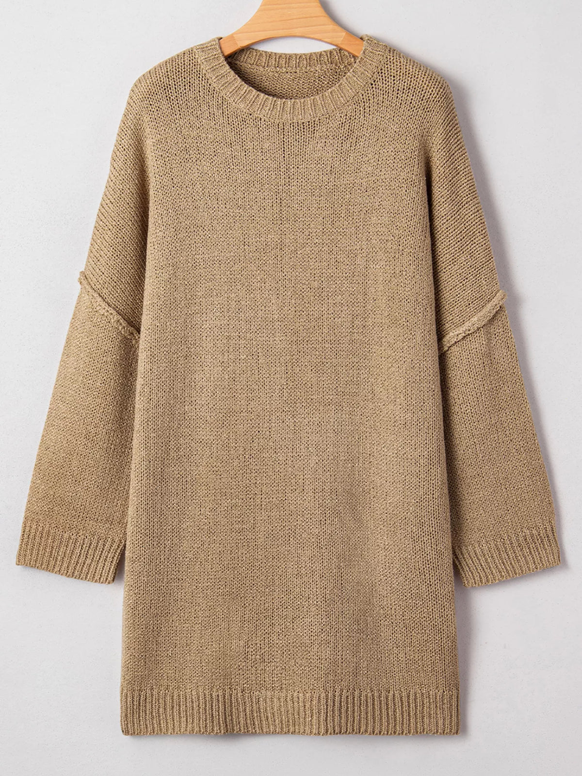 Oversize Drop Shoulder Slouchy Sweater Dress - alternate view 4