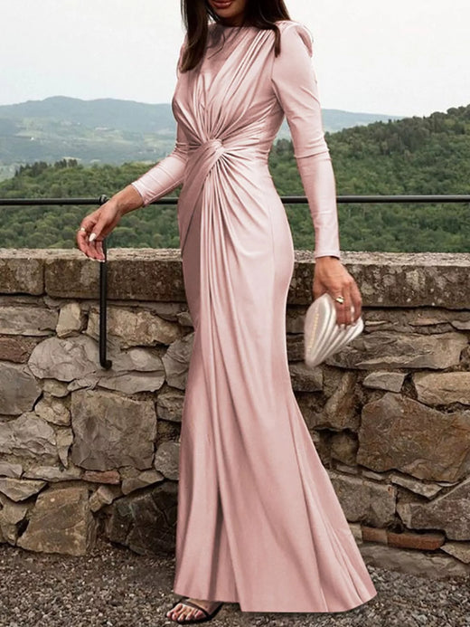 Twisted Long Sleeve Maxi Dress - alternate view 5
