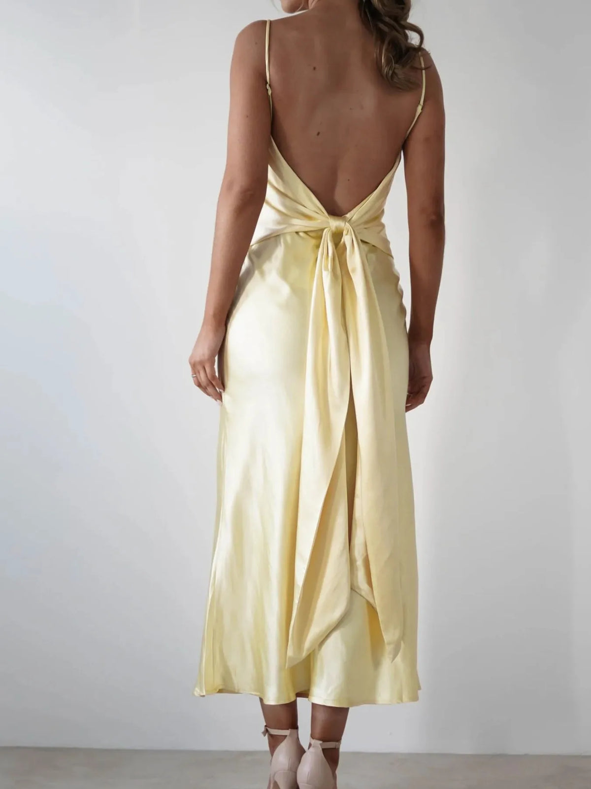 Satin Backless Cami Dress - alternate view 12