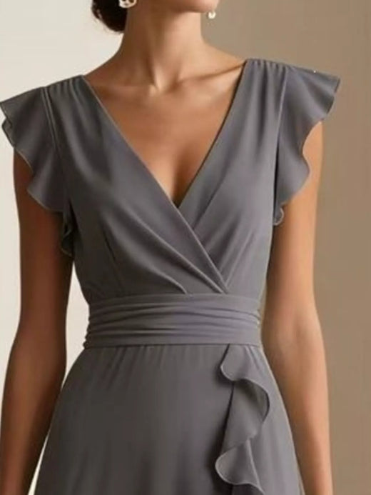 Ruffled Surplice Maxi Dress - alternate view 6