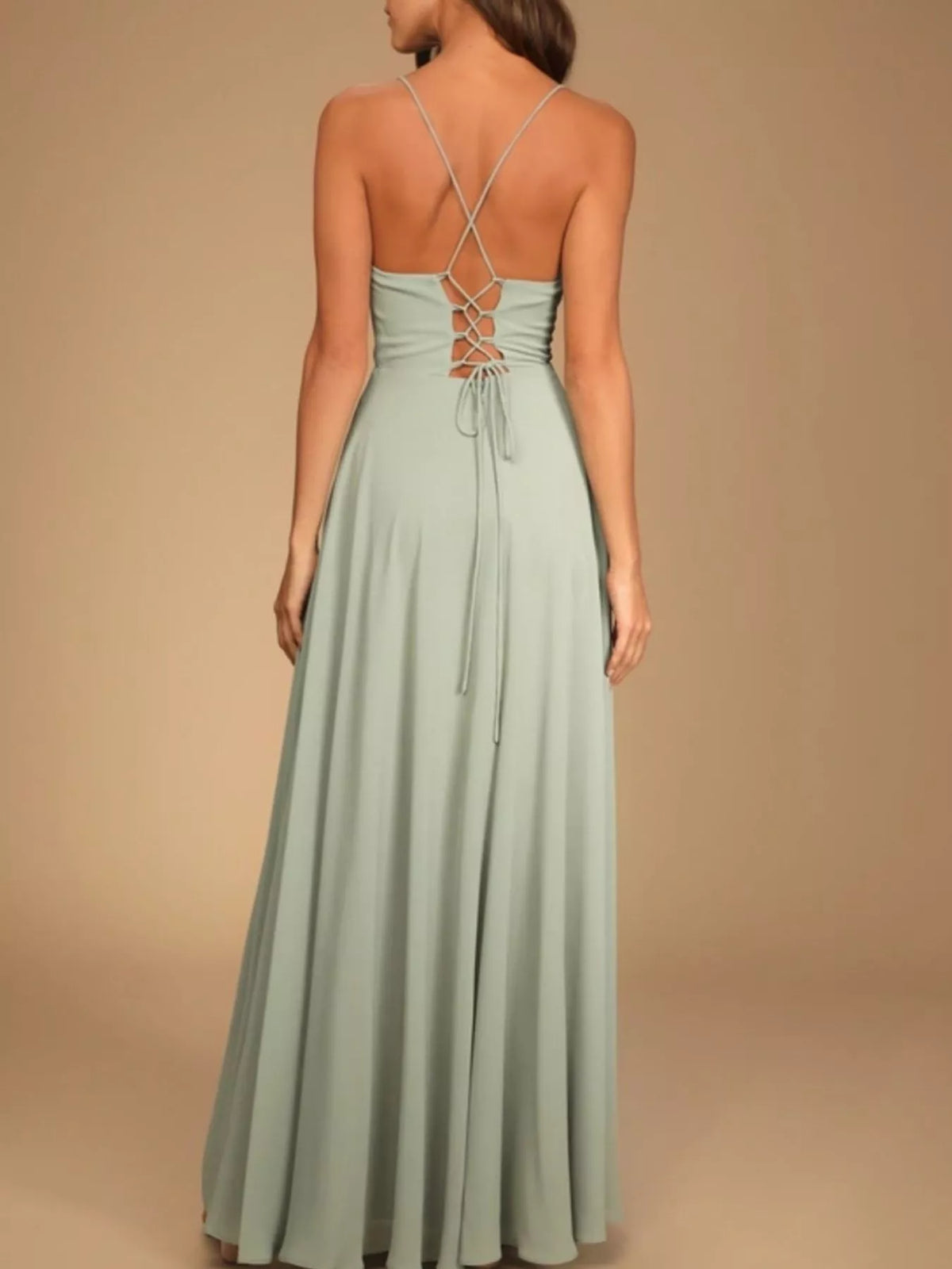 Slit Cowl Neck Maxi Dress - alternate view 3