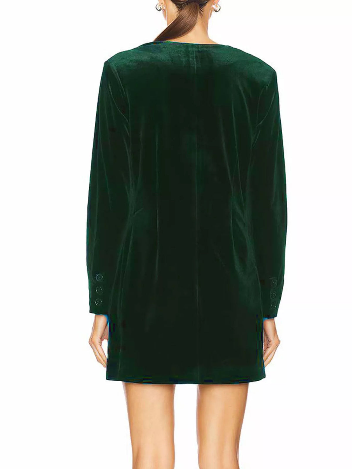 Velvet Double-Breasted Blazer Dress - alternate view 4