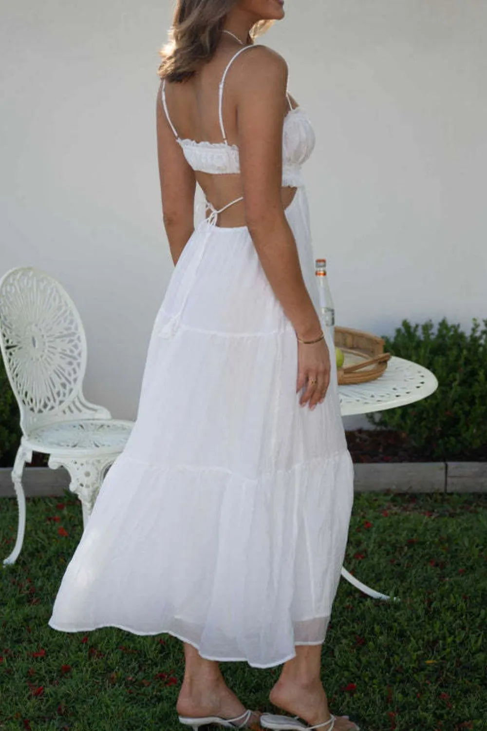 Cutout Square Neck Midi Cami Dress - alternate view 2