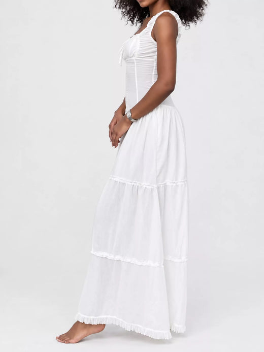 Ruffled Square Neck Tiered Maxi Dress - alternate view 3
