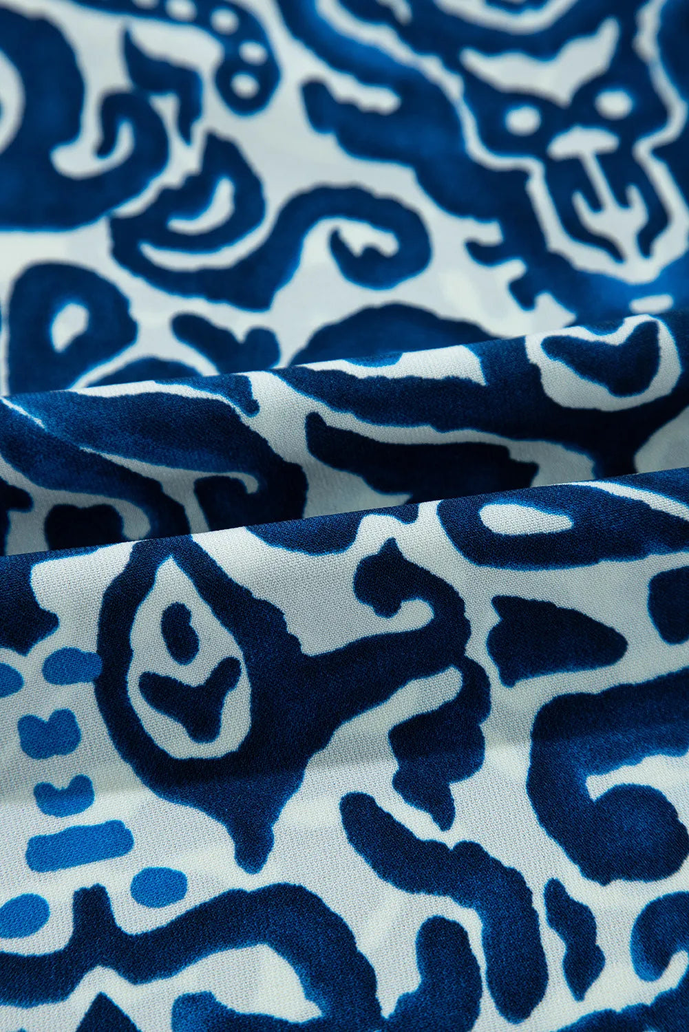 Printed Tie Neck Long Sleeve Dress - alternate view 4