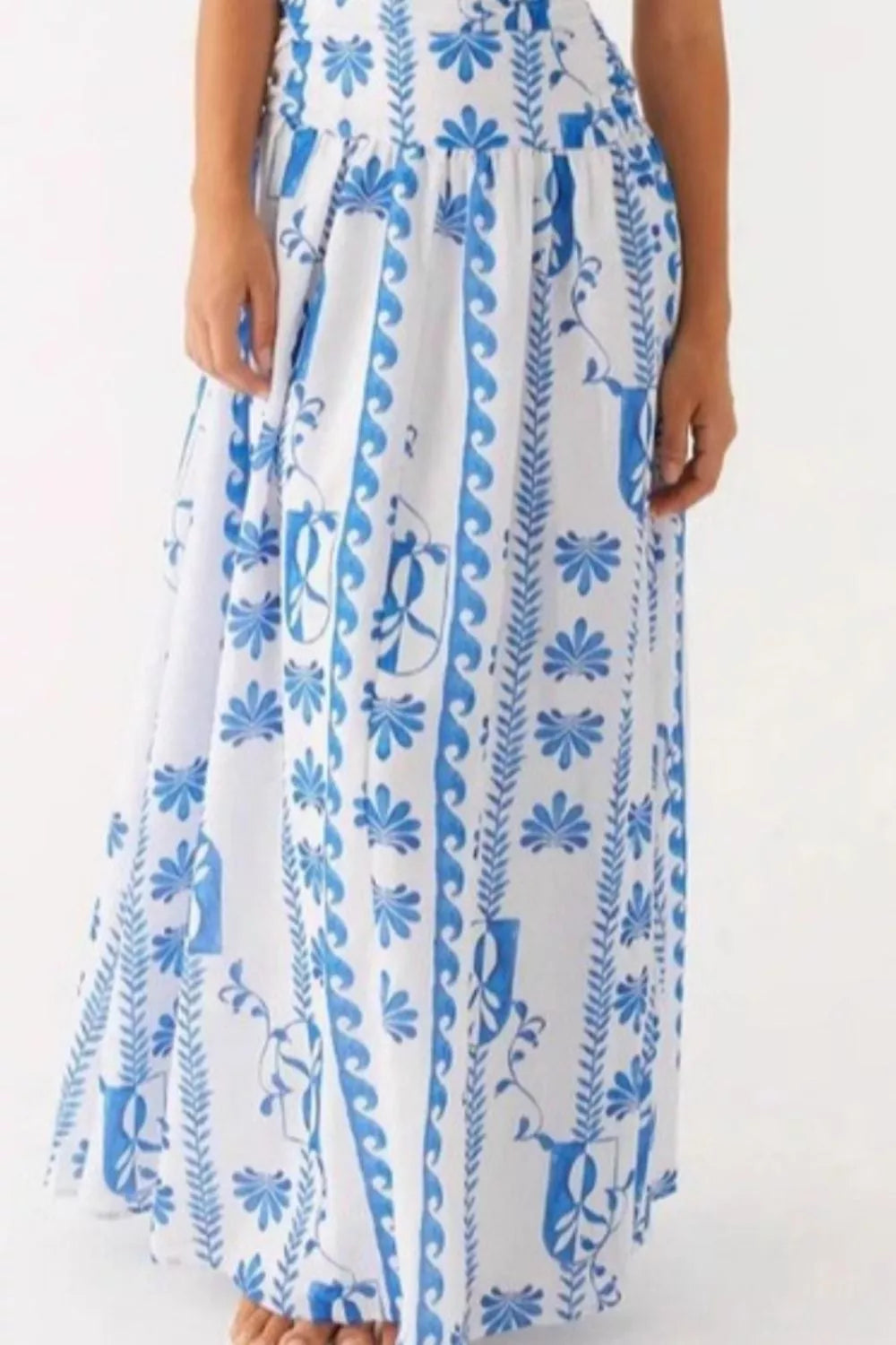 Strapless Ruched Maxi Dress - alternate view 9