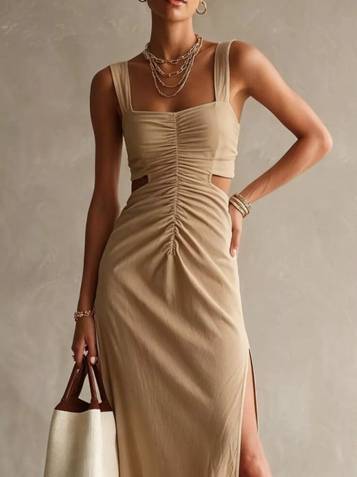 Ruched Cut-Out Midi Dress - alternate view 6