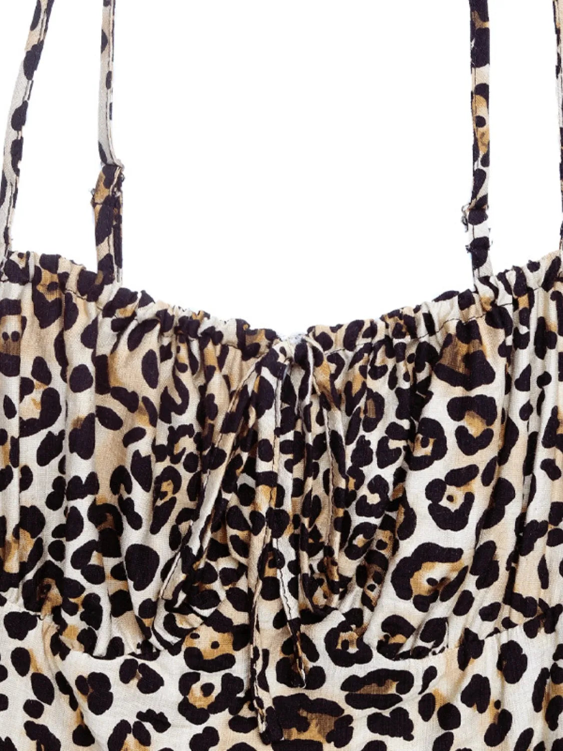 Smocked Leopard Midi Cami Dress - alternate view 7