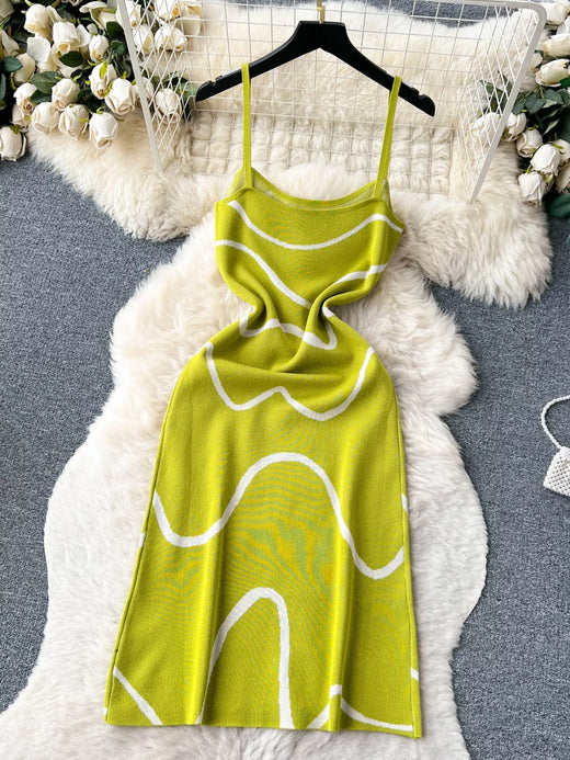Wave Pattern Knit Midi Dress - alternate view 5